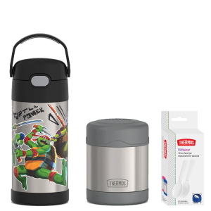 12oz Teenage Mutant Ninja Turtles Water Bottle & 10oz Food Jar