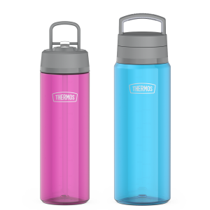 26oz Straw Lid & 32oz Screw Top Lid Lightweight Water Bottle Bundle - Aubergine & Teal