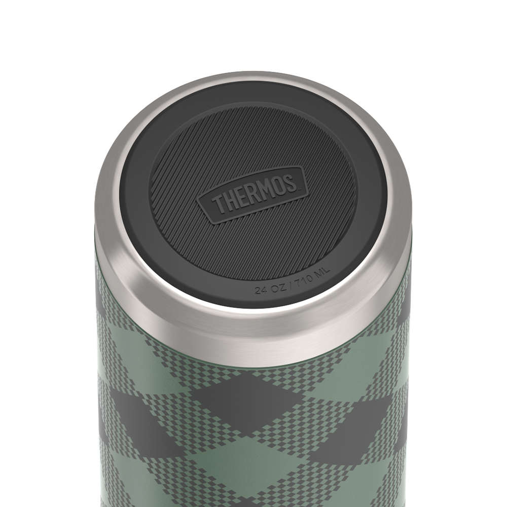 24oz ICON? WATER BOTTLE WITH SPOUT - EVERGREEN CHECK - Image 3