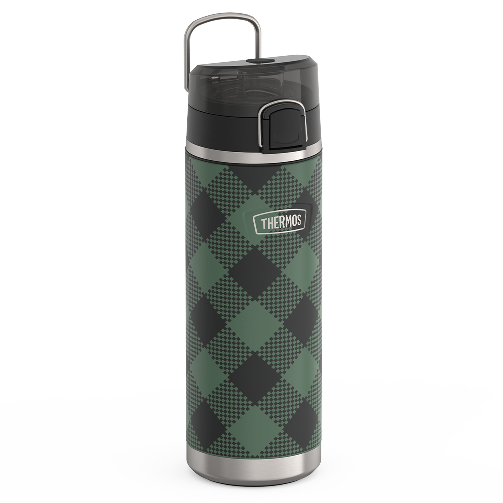 24oz ICON? WATER BOTTLE WITH SPOUT - EVERGREEN CHECK - Image 2