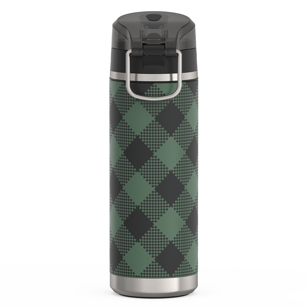 24oz ICON? WATER BOTTLE WITH SPOUT - EVERGREEN CHECK - Image 7
