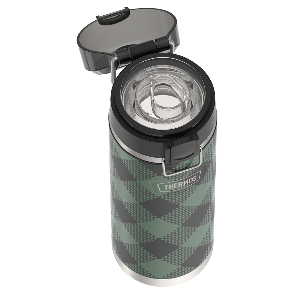 24oz ICON? WATER BOTTLE WITH SPOUT - EVERGREEN CHECK - Image 4