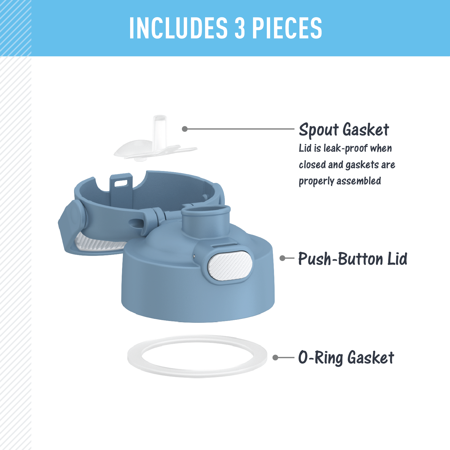 FUNTAINER? WATER BOTTLE - REPLACEMENT SPOUT LID - Image 18